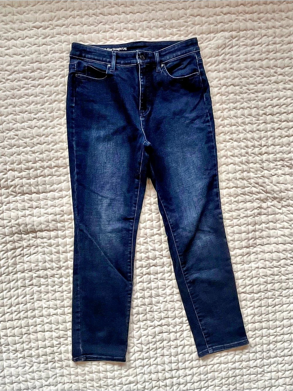 Talbots High-Rise Straight-Leg Jeans in Blue Waist 8P